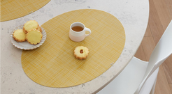Chilewich | Mini Basketweave Round Placemat, Cinnamon
