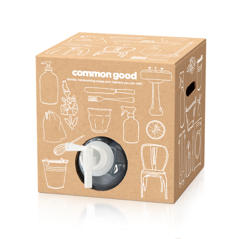 Common Good | Glass Cleaner 2.5 Gallon Refill Box, Bergamot