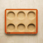 Silpat | Reusable Silicone Baking Molds - Tartelette Mold, featuring 12 perforated slots for perfectly shaped pastries, ideal for baking enthusiasts seeking durable, non-stick bakeware.