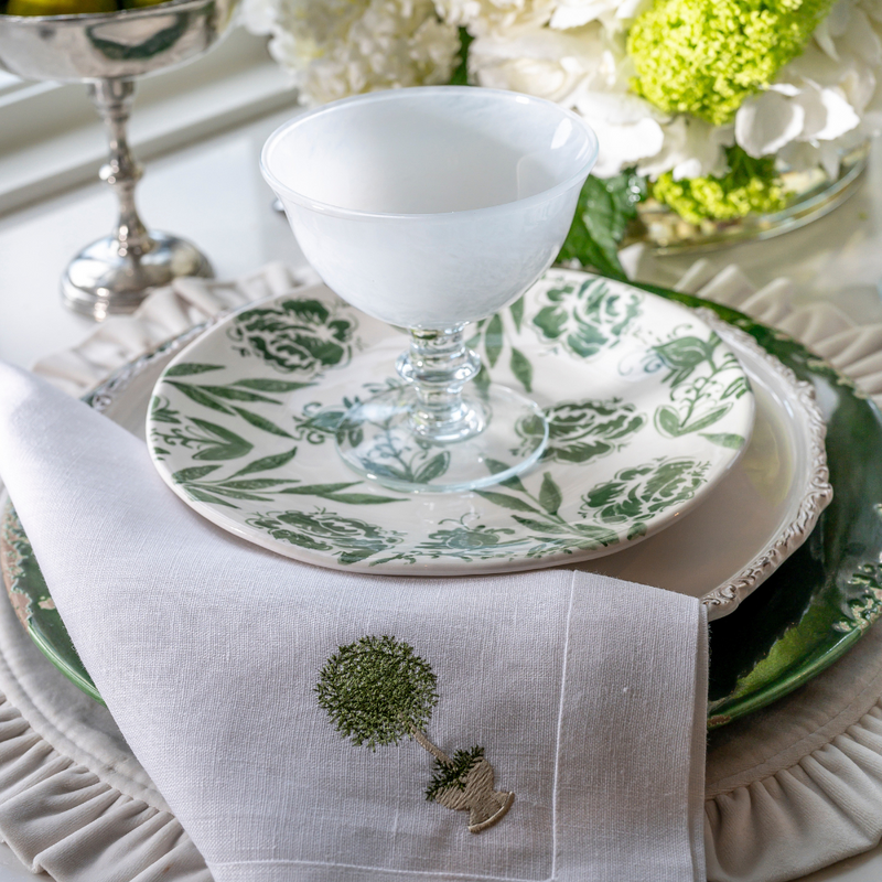 Arte Italica & Crown Linen Designs | Rialto Compote: Naples Yellow