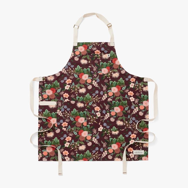 Hedley & Bennett | Rifle Paper Co. Essential Apron, Burgundy Dahlia