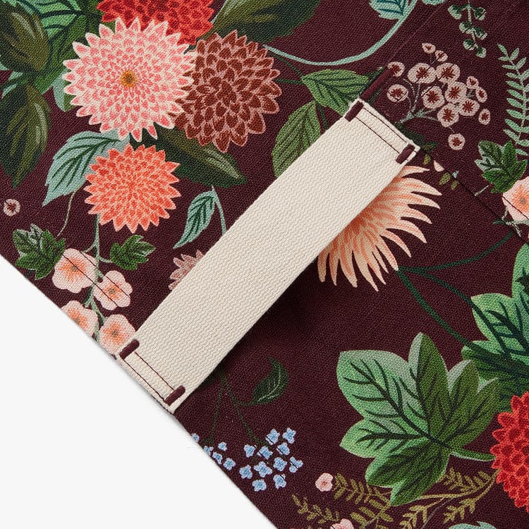 Hedley & Bennett | Rifle Paper Co. Essential Apron, Burgundy Dahlia