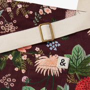 Hedley & Bennett Rifle Paper Co. Essential Apron, Burgundy Dahlia — construction detail