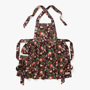 Hedley & Bennett Rifle Paper Co. Pinafore Apron, Burgundy Dahlia — front view