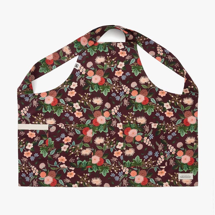 Hedley & Bennett | Rifle Paper Co. Smock Apron, Burgundy Dahlia