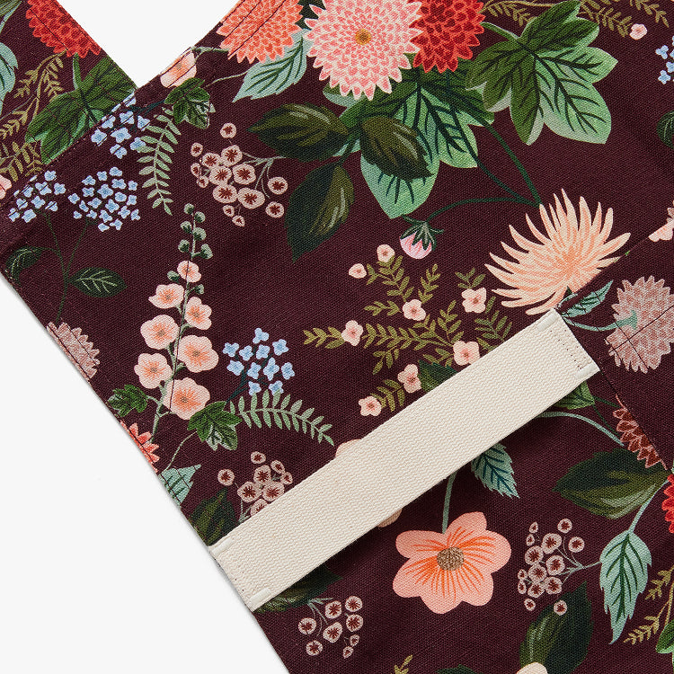 Hedley & Bennett Rifle Paper Co. Smock Apron, Burgundy Dahlia — additional product detail