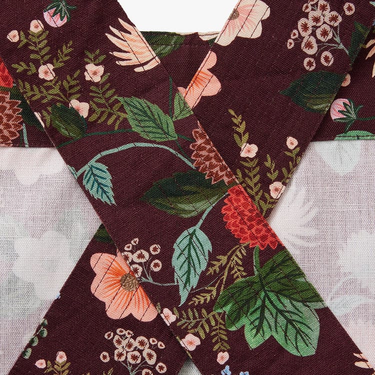 Hedley & Bennett | Rifle Paper Co. Smock Apron, Burgundy Dahlia