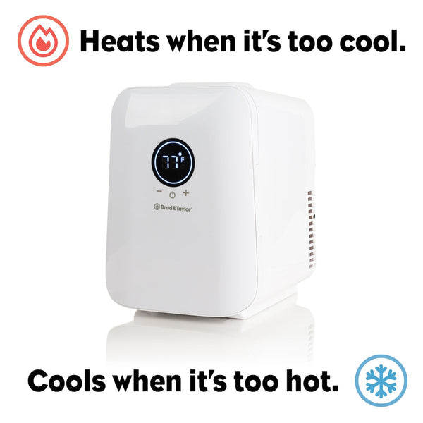 Brod & Taylor SH-100 Sourdough Home, featuring a white square design with a round button and digital display, ideal for kitchen appliance enthusiasts.