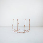 The Floral Society | Beacon Long-Stem Candelabra, Dune features eight tulip-shaped cups on slender stems, perfect for taper candles, handmade for unique charm.