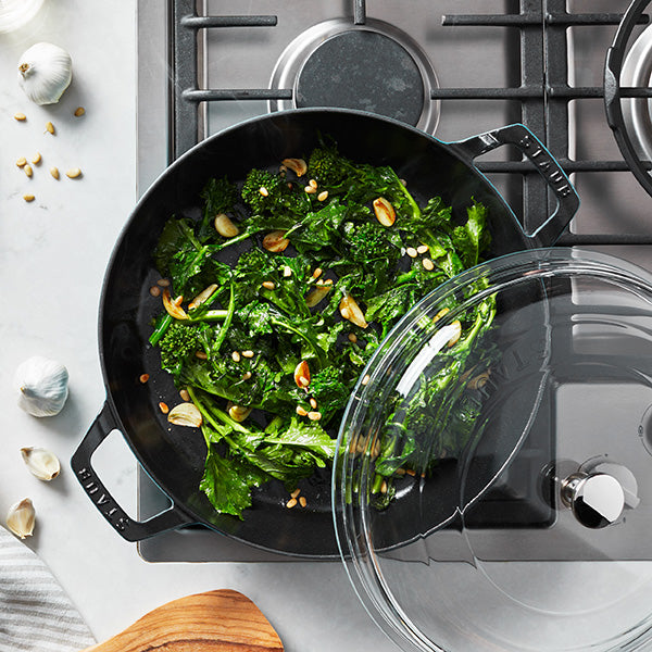 Staub | 3.5 qt Cast Iron Braiser With Glass Lid - Dark Blue