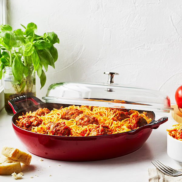 Staub | 3.5 qt Cast Iron Braiser With Glass Lid - Graphite Gray