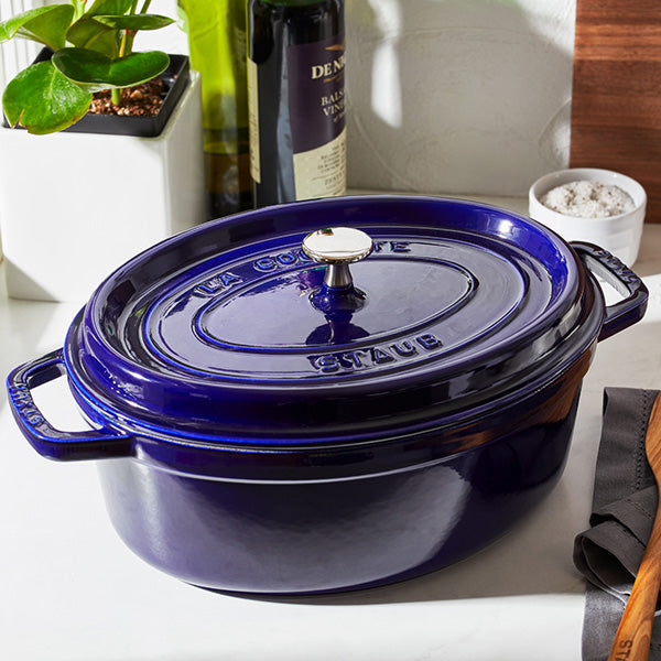 Staub | Coq au Vin Dutch Oven, Dark Blue, 5.75 QT.