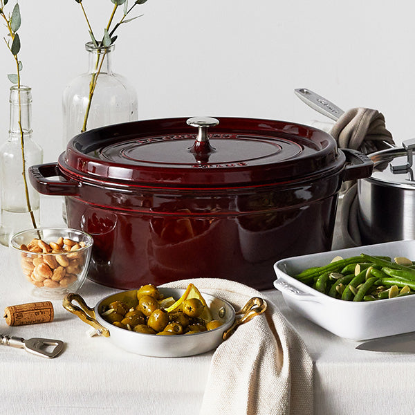 Staub | Coq Au Vin Cocotte 5.75 QT - Basil