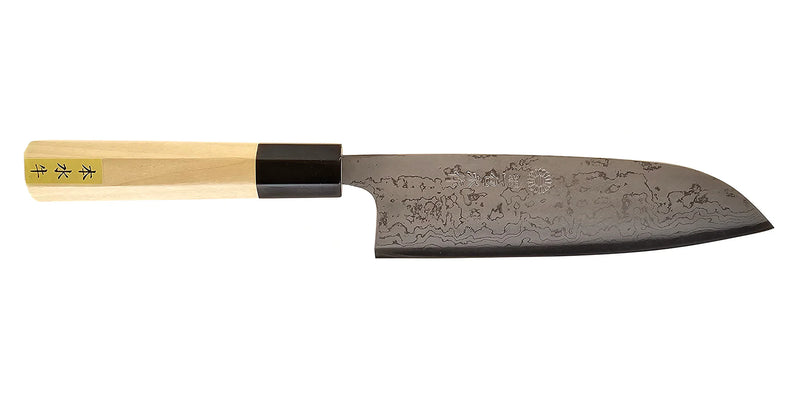Kikuichi Cutlery | SW Series Carbon Damascus Santoku