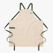 Hedley & Bennett All Day Crossback Apron, Sage White — front view