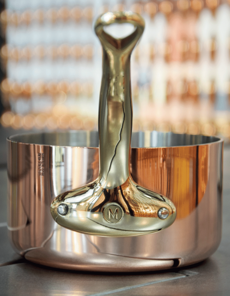 Mauviel | M'200 B Copper Cookware Set With Brass Handles, 12-Piece