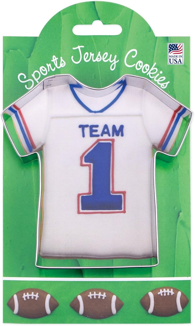 Ann Clark | Gift Collection Cookie Cutters - Sports Jersey 4.375 Inches, ideal for crafting themed cookies with precision, reflecting Athens Cooks' dedication to quality kitchen tools.