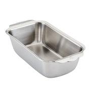 Hestan Provisions | OvenBond Tri-Ply Bakeware, 1-Pound Loaf Pan, crafted from stainless steel with curved handles for easy oven removal, ideal for baking in Athens Cooks' kitchen.