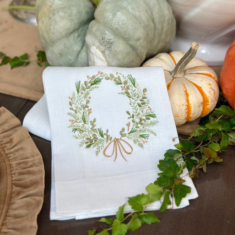 Arte Italica & Crown Linen Designs | Farmers Market Wreath Towel