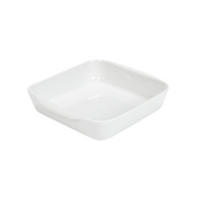 Pillivuyt Square Bakers - Extra Large - 3 qt, durable porcelain bakeware, ideal for oven-to-table use, features excellent heat conduction and thermal-shock resistance.