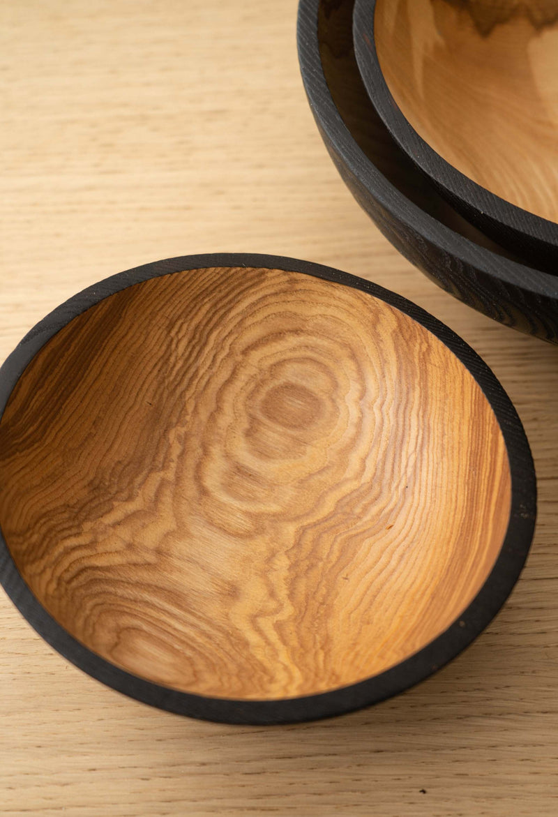Creating Comfort Lab | Handmade Ukrainian Charred Wooden Salad Bowls, Small