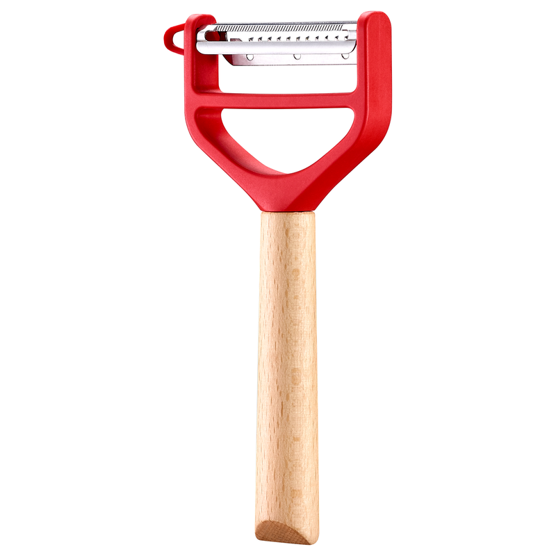 Opinel | T Duo Peeler with Wooden Handle, Red