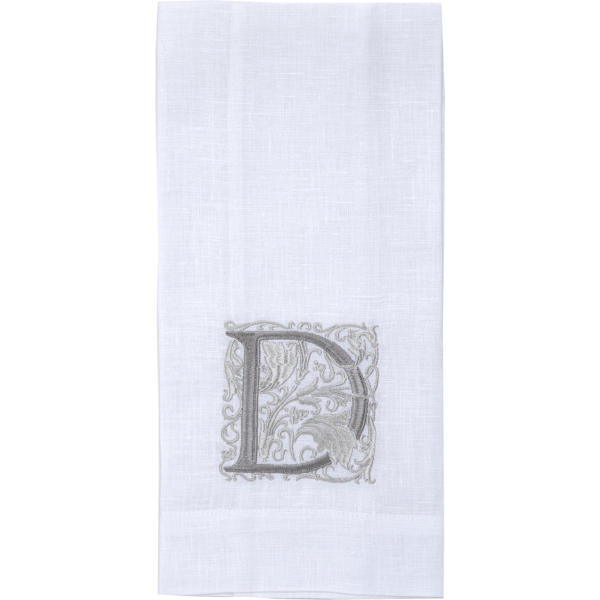Arte Italica & Crown Linen Designs | Monogram Linen Towel - G
