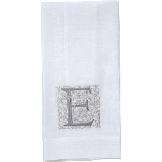Arte Italica & Crown Linen Designs | Monogram Linen Towel - K