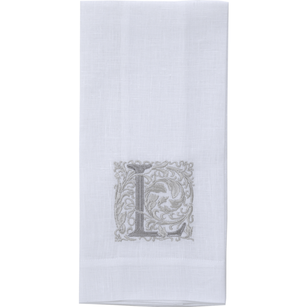Arte Italica & Crown Linen Designs | Monogram Linen Towel - L