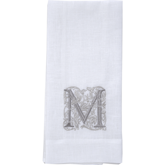 Arte Italica & Crown Linen Designs | Monogram Linen Towel - P