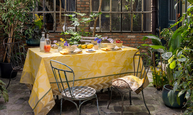 Le Jacquard Francais | Tivoli Tablecloth, Green, 69" x 98"