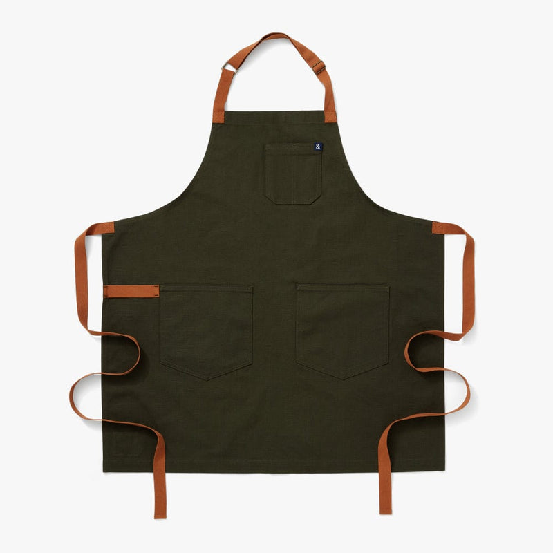 Hedley & Bennett Essential Apron, Tahoe Pine — front view