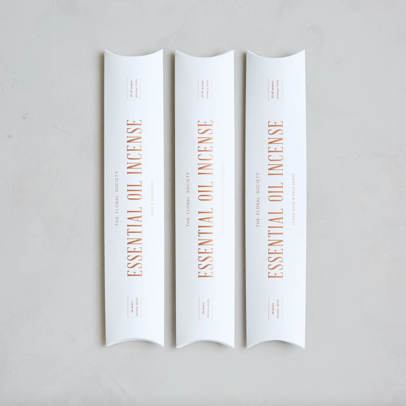 The Floral Society | SAMPLE Essential Oil Incense