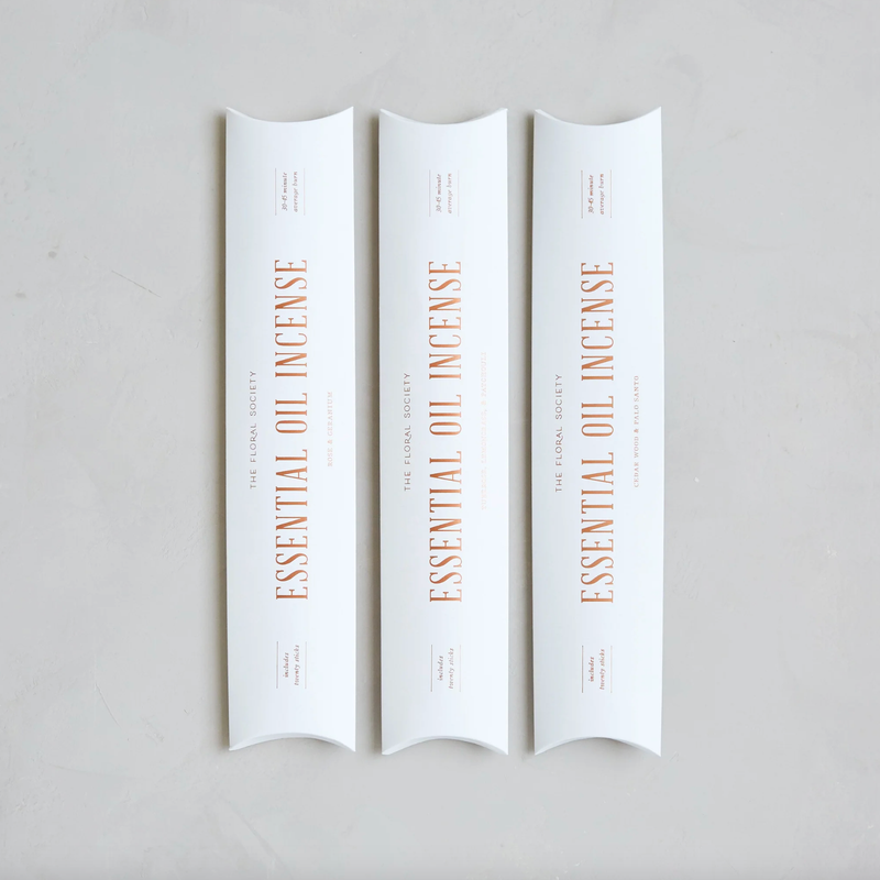 The Floral Society | SAMPLE Essential Oil Incense