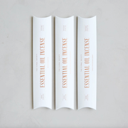 The Floral Society | SAMPLE Essential Oil Incense in white packaging, showcasing handcrafted, therapeutic-grade incense sticks for mood enhancement and meditation.