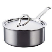 Hestan NanoBond | Cookware, 1.5qt Saucepan + Lid, features a stainless-steel body with a matching lid and ergonomic handle, ideal for efficient cooking and precision pouring.