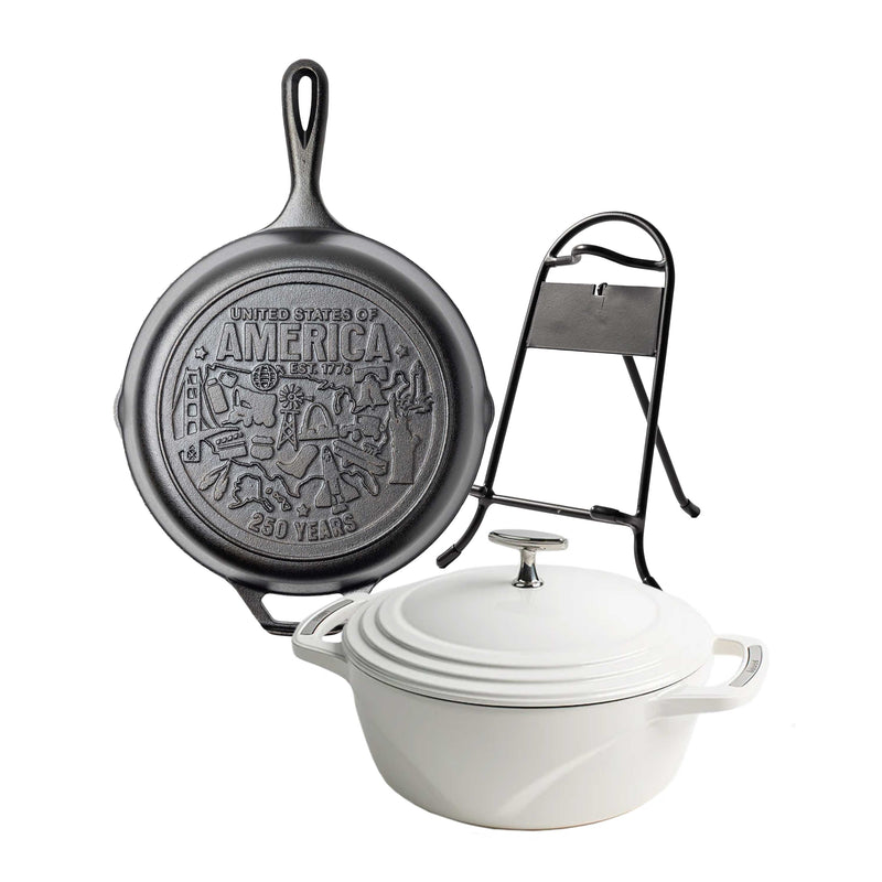 Lodge | Blacklock Triple Seasoned Cast Iron Square Grill Pan