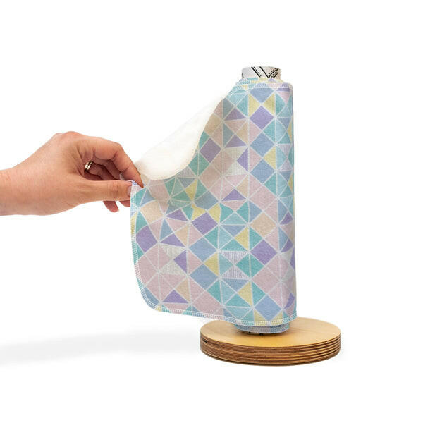 Marley's Monsters | UNpaper® Towels - Mod Geo - 12 Pack, showcasing reusable cotton flannel towels as an eco-friendly kitchen essential for reducing waste at Athens Cooks.