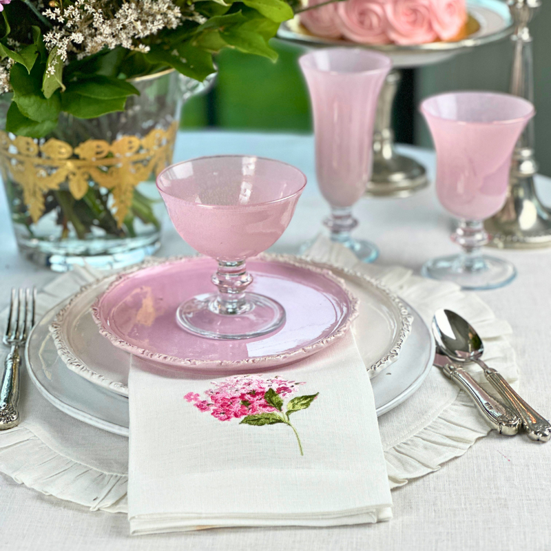 Arte Italica & Crown Linen Designs | Rialto Compote - Adriatic Blue