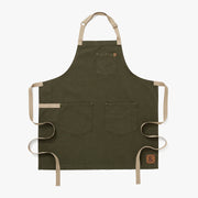 Hedley & Bennett Essential Apron, Vintage Wash Mosswood — front view