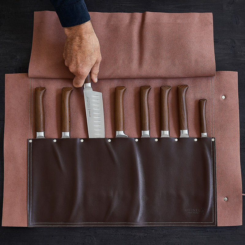 Opinel | 8 Slot Chef Knife Carrier, Leather