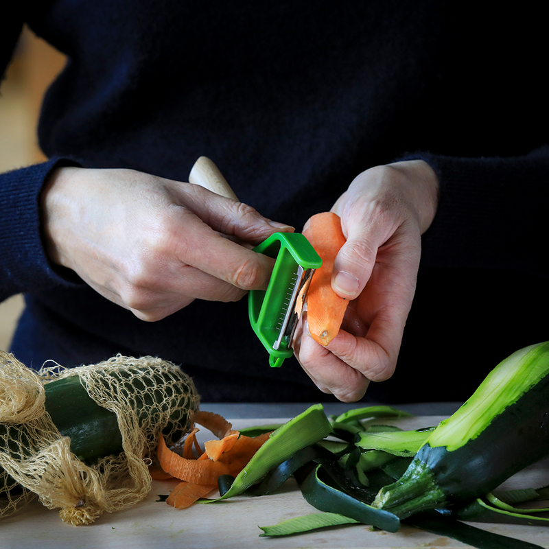Opinel | T Duo Peeler with Wooden Handle, Blue