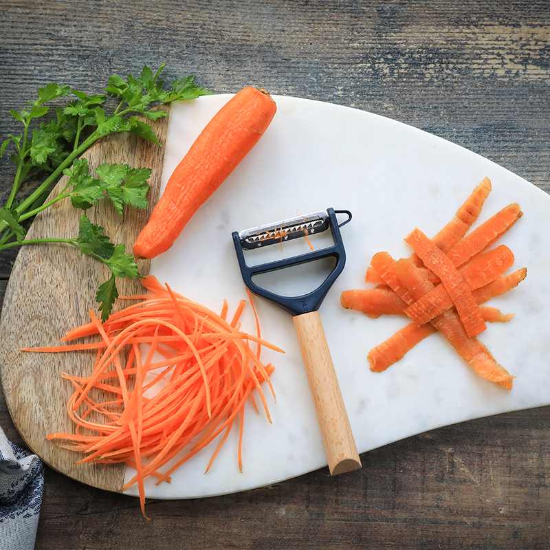 Opinel | T Duo Peeler with Wooden Handle, Blue