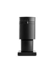 FELLOW | Opus Conical Burr Grinder, Matte Black: A versatile electric coffee grinder with adjustable grind-size dial, designed for various brewing styles, featuring a mess-reducing catch cup.