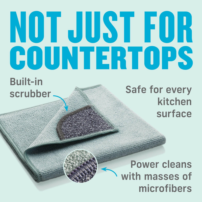 E-Cloth | Microfiber Cleaning Cloths - Kitchen Dynamo - 1 Cloth, shown close-up, highlighting its premium microfiber texture for efficient, chemical-free cleaning in any kitchen setting.