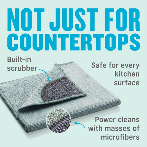 E-Cloth | Microfiber Cleaning Cloths - Kitchen Dynamo - 1 Cloth, shown close-up, highlighting its premium microfiber texture for efficient, chemical-free cleaning in any kitchen setting.