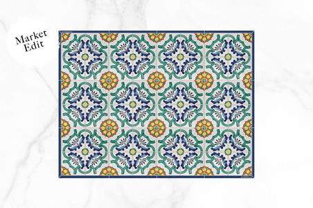 Etú HOME | Positano B Italian Rectangle Vinyl Placemat
