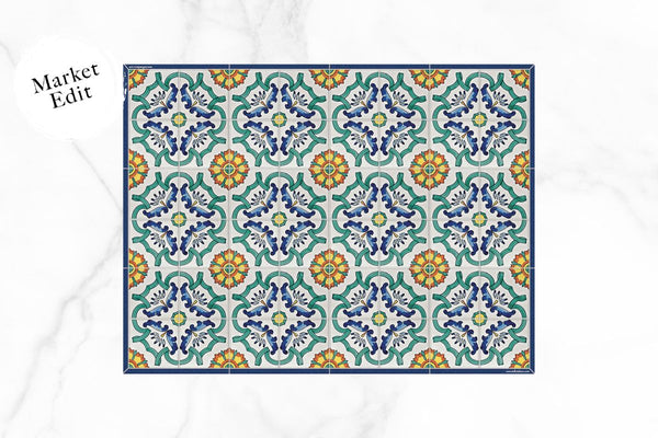 Etú HOME | Positano B Italian Rectangle Vinyl Placemat