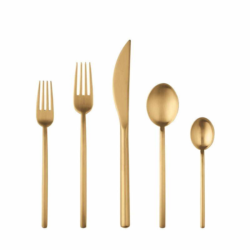 Mepra | 5-Piece Due Ice Oro Assorted Cutlery Set from Italy