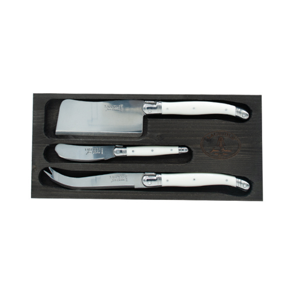 The French Farm - Jean Dubost 3 Pc Cheese Set with White Handles